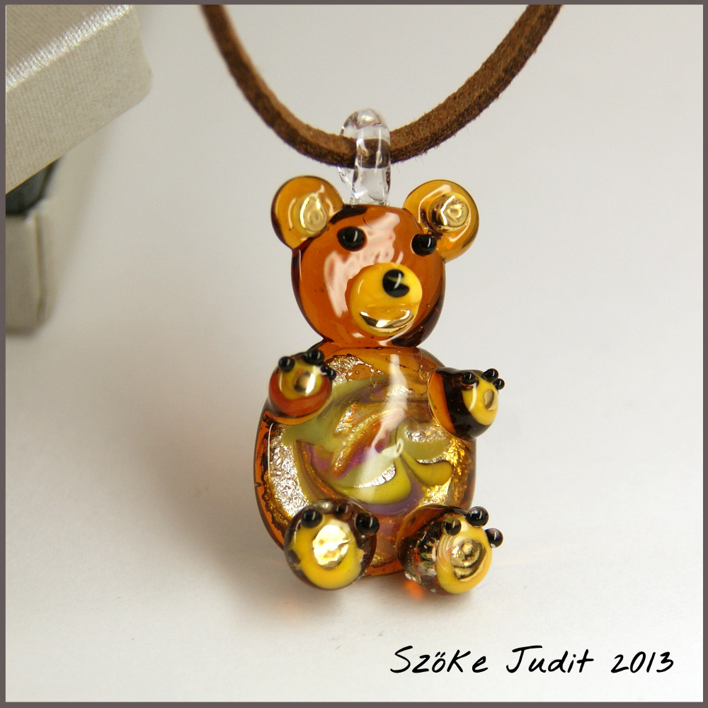 Bear Glass pendant