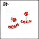 2 pairs 10 beads earring studs