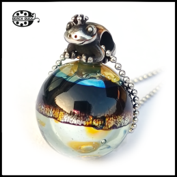 frog king pendant with...